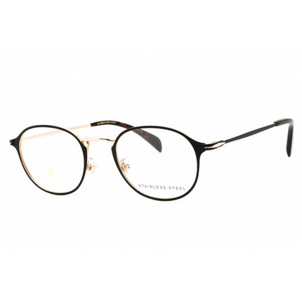 David Beckham Men's Eyeglasses - Matte Black Gold Metal Round Frame | DB 7055 0I46 00 ,
