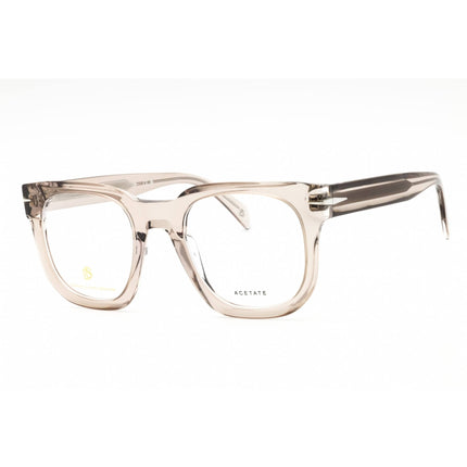 David Beckham Men's Eyeglasses - Beige Crystal Plastic Square Frame | DB 7123 0SD9 00 ,