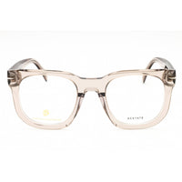 David Beckham Men's Eyeglasses - Beige Crystal Plastic Square Frame | DB 7123 0SD9 00 ,