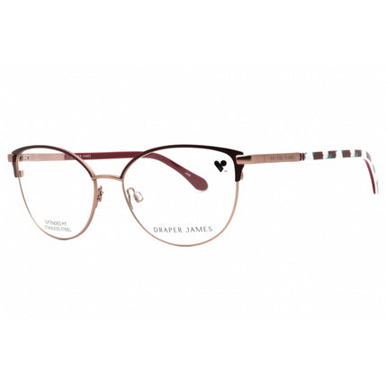 Draper James Women's Eyeglasses - Merlot Metal Cat Eye Full Rim Frame | DJ5028 602 ,