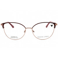 Draper James Women's Eyeglasses - Merlot Metal Cat Eye Full Rim Frame | DJ5028 602 ,