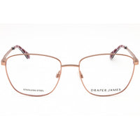 Draper James Women's Eyeglasses - Rose Gold Metal Square Full Rim Frame | DJ5035 780 ,