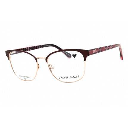 Draper James Women's Eyeglasses - Merlot Metal Cat Eye Full Rim Frame | DJ5045 603 ,