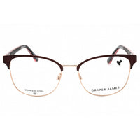 Draper James Women's Eyeglasses - Merlot Metal Cat Eye Full Rim Frame | DJ5045 603 ,