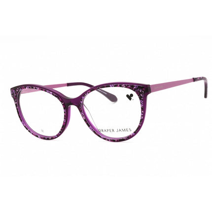 Draper James Women's Eyeglasses - Plum Floral Acetate Cat Eye Full Rim | DJ5046 501 ,