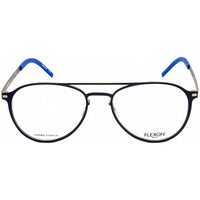 Flexon Men's Eyeglasses - Navy Metal Aviator Shape Full Rim Frame | FLEXON B2028 412 ,