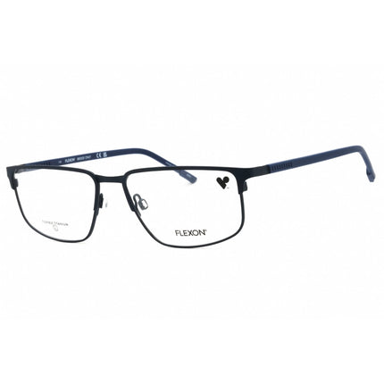 Flexon Men's Eyeglasses - Satin Navy Rectangular Full Rim Frame | FLEXON E1145 410 ,
