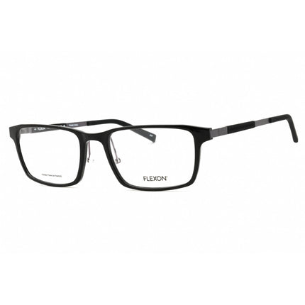 Flexon Men's Eyeglasses - Shiny Black Rectangular Full Rim Frame | FLEXON EP8008 001 ,