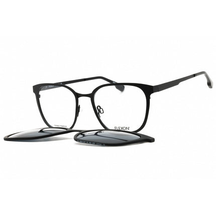 Flexon Men's Eyeglasses - Matte Black Titanium Square Full Rim | FLX1005MAG-SET 002 ,