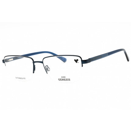 Genesis Men's Eyeglasses - Navy Metal Rectangular Frame Clear Demo Lens | G4057 414 ,