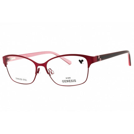 Genesis Women's Eyeglasses - Merlot Metal Cat Eye Frame Clear Demo Lens | G5053 602 ,