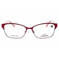 Genesis Women's Eyeglasses - Merlot Metal Cat Eye Frame Clear Demo Lens | G5053 602 ,