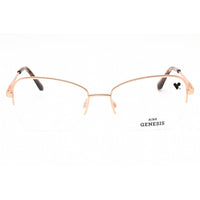 Genesis Women's Eyeglasses - Rose Gold Metal Cat Eye Half Rim 55mm Frame | G5064 770 ,