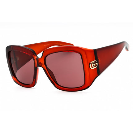 Gucci Women's Sunglasses - Burgundy Injected Propionate Butterfly Frame | GG1402S 003 ,