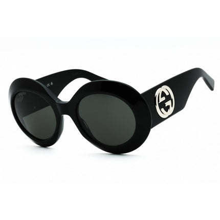 Gucci Women's Sunglasses - Black Acetate Oval Full Rim Frame Grey Lens | GG1647S 007 ,