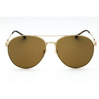Gucci Women's Sunglasses - Gold Metal Aviator Full Rim Frame Brown Lens | GG1698S 002 ,