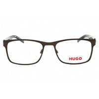 Hugo Men's Eyeglasses - Matte Grey Metal Rectangular Full Rim | HG 1015 SAM 0FRE 00 ,