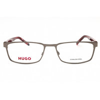 Hugo Men's Eyeglasses - Semi Matte Dark Ruthenium Metal Rectangular | HG 1075 0R80 00 ,