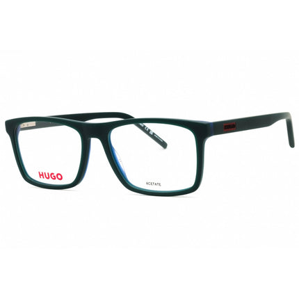 Hugo Men's Eyeglasses - Green Blue Plastic Rectangular Full Rim Frame | HG 1198 03UK ,