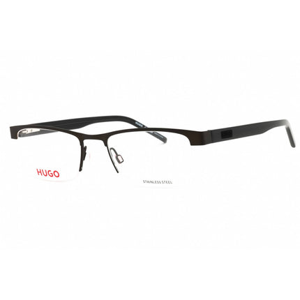 Hugo Men's Eyeglasses - Matte Ruthenium Black Metal Rectangular | HG 1199 0SVK 00 ,