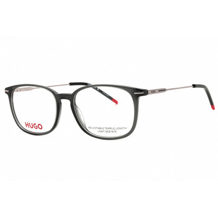 Hugo Men's Eyeglasses - Grey Plastic Square Frame Clear Demo Lens | HG 1205 0KB7 00 ,