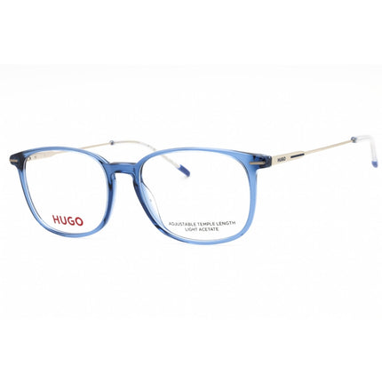 Hugo Men's Eyeglasses - Blue Plastic Square Frame Clear Demo Lens | HG 1205 0PJP 00 ,