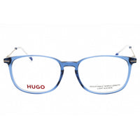 Hugo Men's Eyeglasses - Blue Plastic Square Frame Clear Demo Lens | HG 1205 0PJP 00 ,