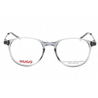 Hugo Men's Eyeglasses - Grey Ruthenium Plastic Round Full Rim Frame | HG 1206 HEK 00 ,