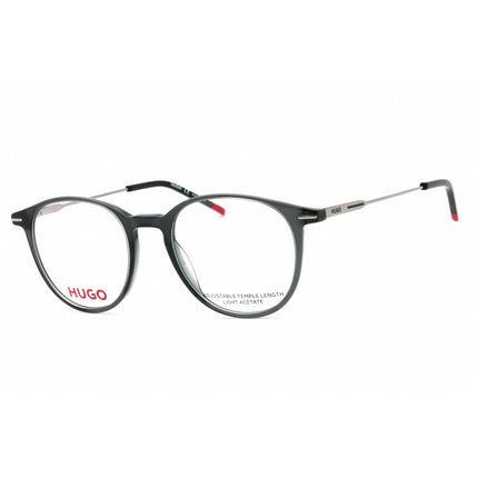 Hugo Men's Eyeglasses - Grey Plastic Round Frame Clear Demo Lens | HG 1206 0KB7 00 ,