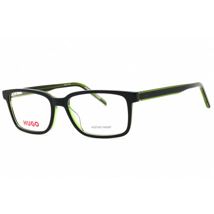 Hugo Men's Eyeglasses - Blue Green Plastic Rectangular Shape Frame | HG 1245 0RNB 00 ,
