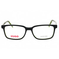 Hugo Men's Eyeglasses - Blue Green Plastic Rectangular Shape Frame | HG 1245 0RNB 00 ,