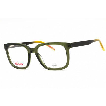 Hugo Men's Eyeglasses - Green Yellow Plastic Square Full Rim Frame | HG 1261 0GP7 00 ,