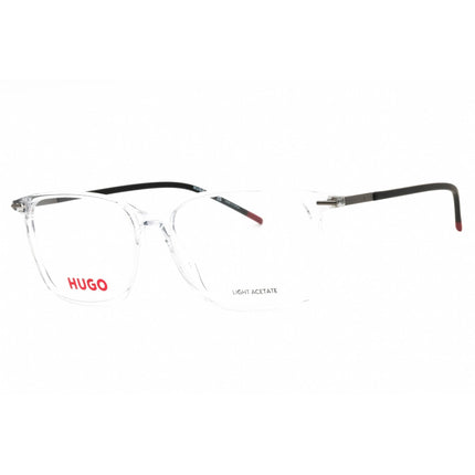 Hugo Men's Eyeglasses - Grey Plastic Square Frame Clear Demo Lens | HG 1271 0KB7 00 ,
