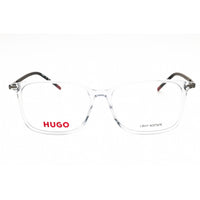 Hugo Men's Eyeglasses - Grey Plastic Square Frame Clear Demo Lens | HG 1271 0KB7 00 ,