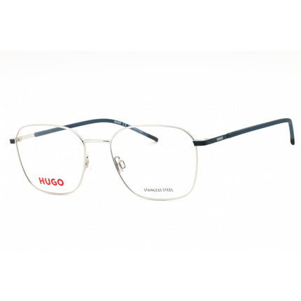 Hugo Men's Eyeglasses - Matte Palladium Blue Metal Square Full Rim | HG 1273 07XM 00 ,