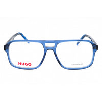 Hugo Men's Eyeglasses - Blue Plastic Navigator Shape Full Rim Frame | HG 1299 0D51 00 ,