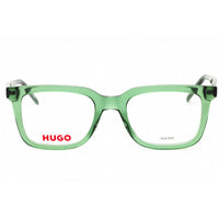 Hugo Men's Eyeglasses - Transparent Green Plastic Square Full Rim | HG 1300 07ZJ 00 ,