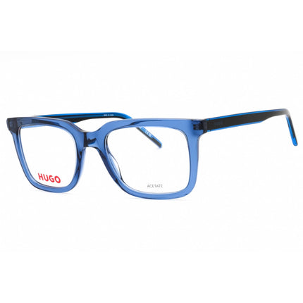 Hugo Men's Eyeglasses - Black Blue Plastic Square Full Rim Frame | HG 1300 0D51 00 ,