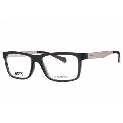 Hugo Boss Men's Eyeglasses - Matte Grey Burgundy Rectangular Frame | 0870 005G 00 ,