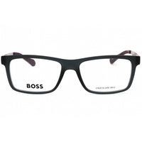 Hugo Boss Men's Eyeglasses - Matte Grey Burgundy Rectangular Frame | 0870 005G 00 ,