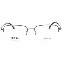 Hugo Boss Men's Eyeglasses - Matte Ruthenium Rectangular Frame | BOSS 1289/F 0R81 00 ,