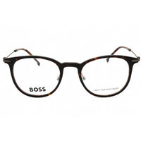 Hugo Boss Men's Eyeglasses - Dark Tortoise Plastic Oval Full Rim | BOSS 1483 04HU 00 ,