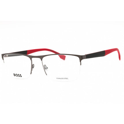 Hugo Boss Men's Eyeglasses - Dark Ruthenium Red Metal Rectangular | BOSS 1487 09N2 00 ,