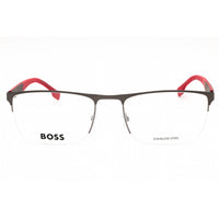 Hugo Boss Men's Eyeglasses - Dark Ruthenium Red Metal Rectangular | BOSS 1487 09N2 00 ,