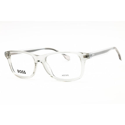 Hugo Boss Men's Eyeglasses - Transparent Dark Grey Rectangular | BOSS 1547 0CBL 00 ,