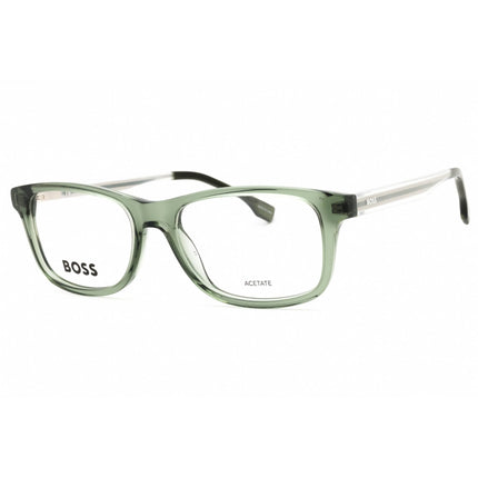 Hugo Boss Men's Eyeglasses - Transparent Olive Green Plastic Frame | BOSS 1547 0B59 00 ,