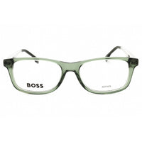 Hugo Boss Men's Eyeglasses - Transparent Olive Green Plastic Frame | BOSS 1547 0B59 00 ,