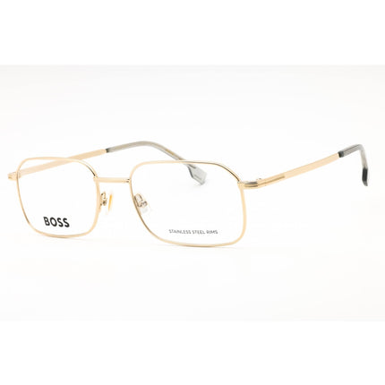Hugo Boss Men's Eyeglasses - Gold Metal Rectangular Full Rim Frame | BOSS 1604 0J5G 00 ,
