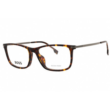Hugo Boss Men's Eyeglasses - Dark Tortoise Rectangular Frame | BOSS 1614/F 04HU 00 ,