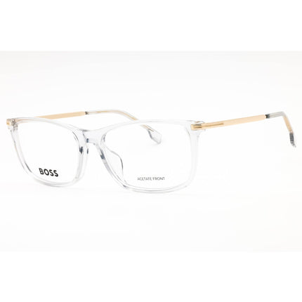 Hugo Boss Men's Eyeglasses - Transparent Dark Grey Rectangular | BOSS 1614/F 0FT3 00 ,